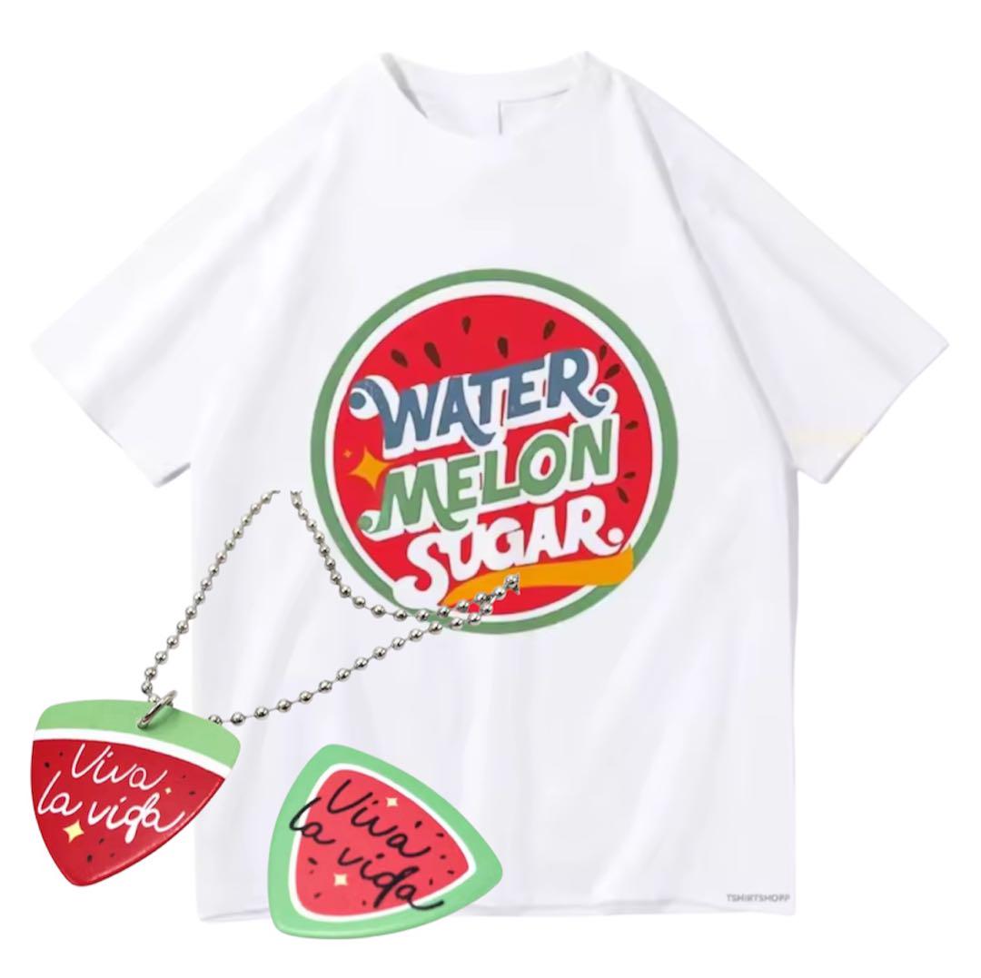

[USED] Sparkling Watermelon T-shirt [Size Small] & Necklace. Pick