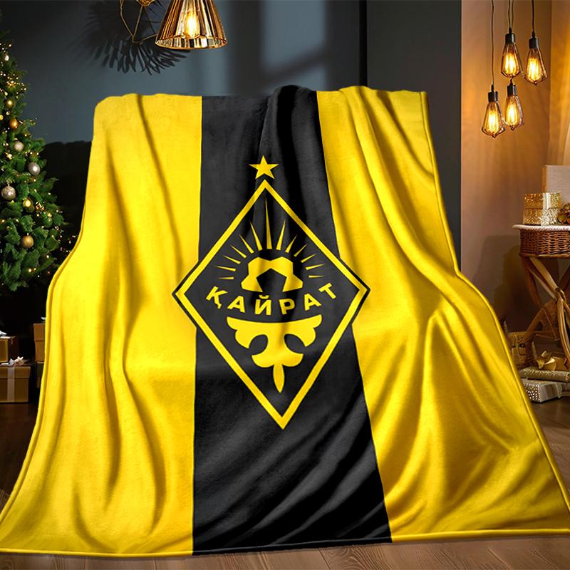 Yellow Black Kairat Blanket Lightweight Ideal Bedding Blanket Perfect for Travel, Camping, Living Rooms, Offices, Sofas, Fan Christmas gift