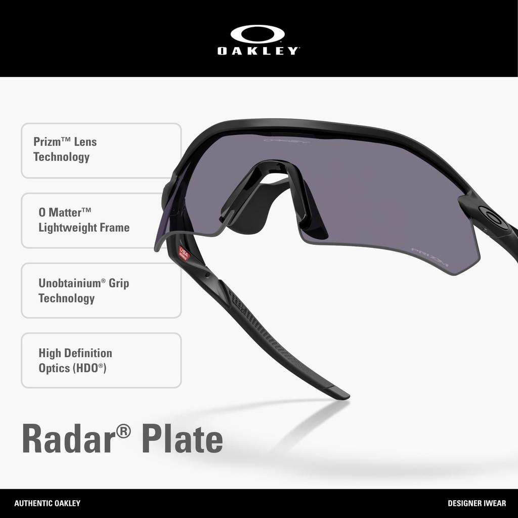Oakley Sunglasses 0OO9495D RADAR PLATE MATTE BLACK PRIZM GREY 94950636 Polarized [Oakley] (Matte Black/Grey)