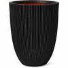 Planter Capi Europe Black Plastic Circular