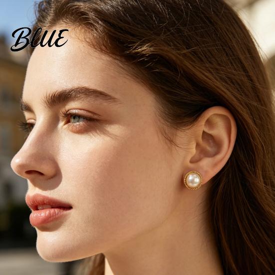 Party Earrings 6 Pairs Stud High Gloss Imitation Pearls Faux