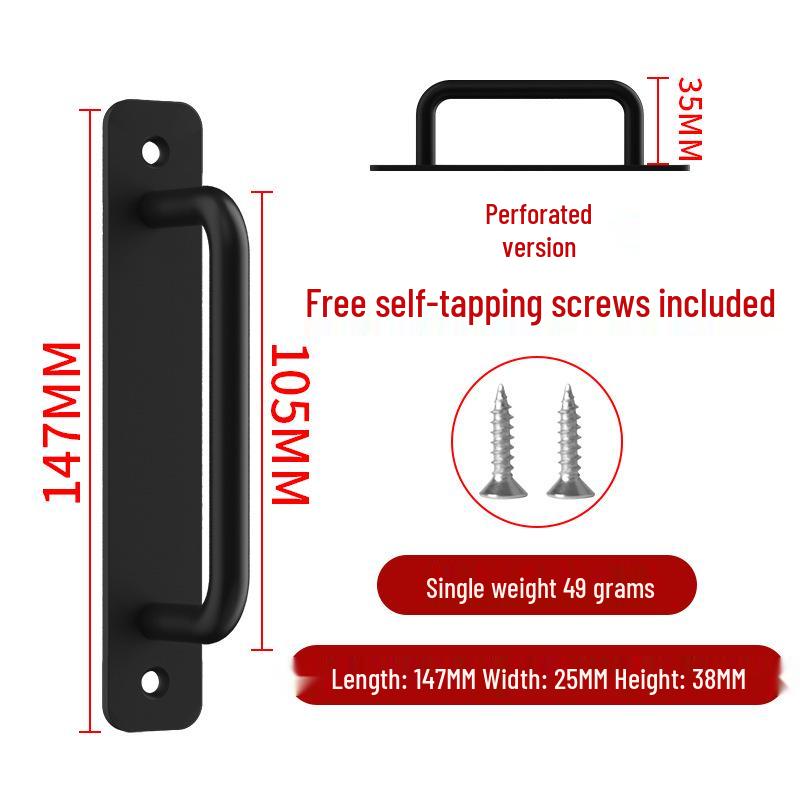 Aluminum Alloy No-Drill Door Handle for Glass, Window, Balcony, Sliding, and Cabinet Doors