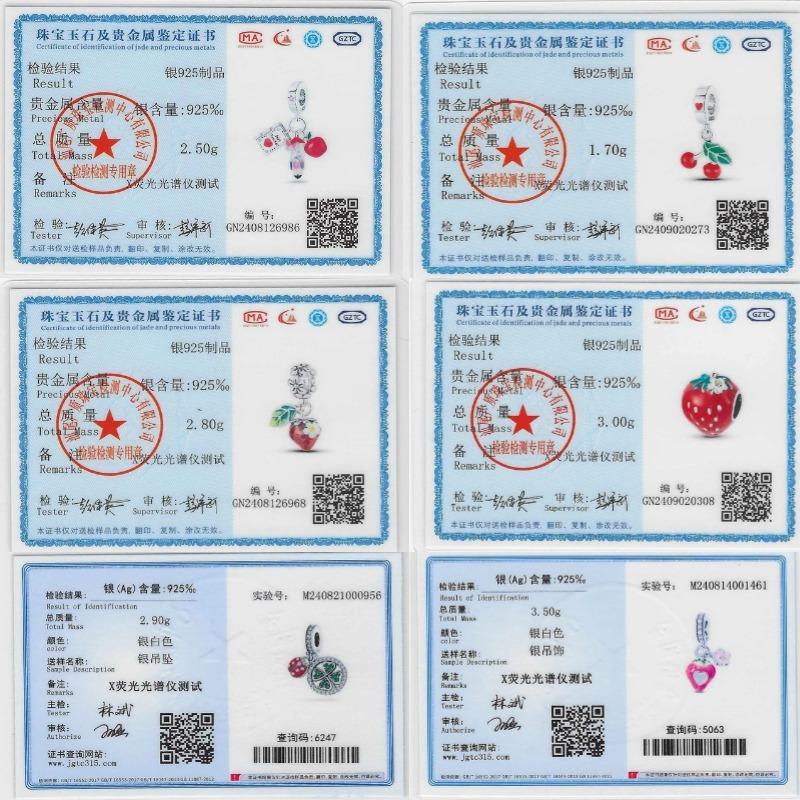 Newstering Copper Cherry Strawberry Fruit Series Charms Beads Fit 3Mm Original Bracelets Diy Birthday Jewelry Gifts