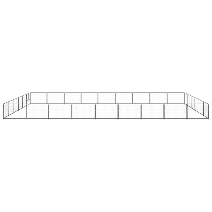 VidaXL Chenil Noir 54 m² Acier