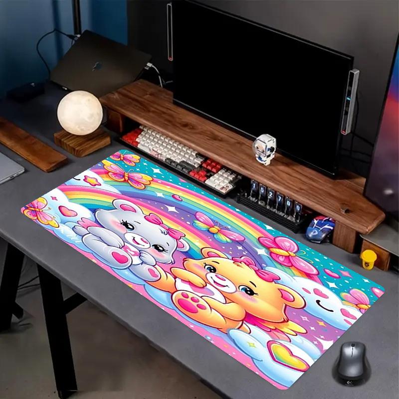Bear Theme Mouse Pad, Non Slip Rubber Base, Multifunctional Office & Home Decor, Perfect for Workspace Personalization.