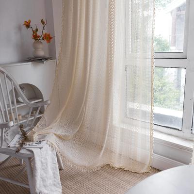 Böhmen Quasten Tüll Luxuriöse Leinen Fenster Vorhänge für Wohnzimmer Moderne Voile Vorhänge Schlafzimmer Dekoration