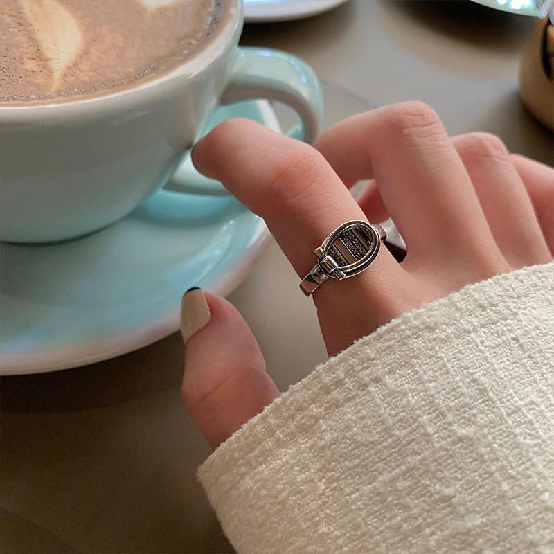 

Silver Chic 925 Retro Stripe Adjustable Ring For Women Perfect For Wear Everyday