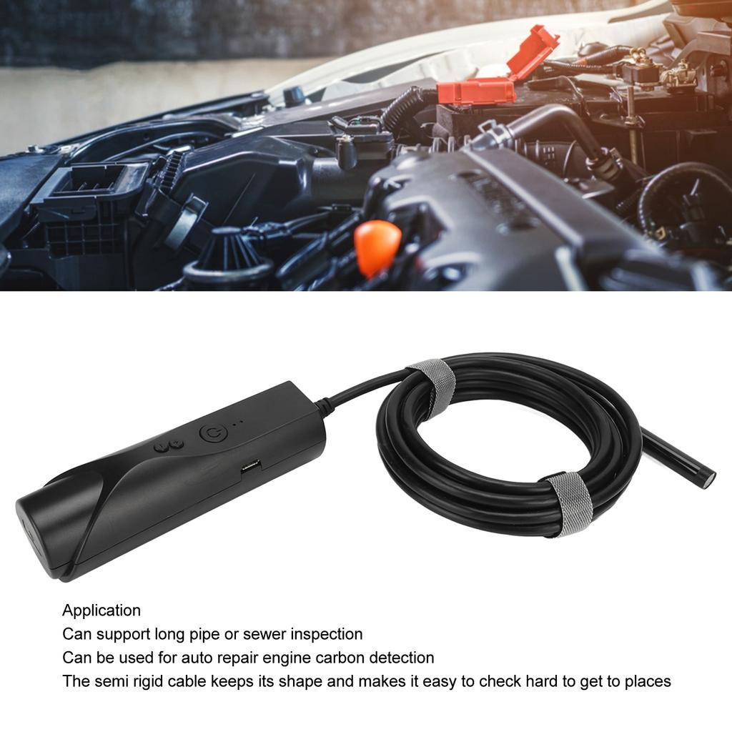 WiFi Borescope 8mm Camera HD 1080P IP67 Waterproof Wireless Endoscope Inspection Camera with 6 LEDs for for