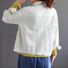 Female Autumn Pure Long Sleeve Clothing Loose Vintage Fit Slimming Lapel Tops