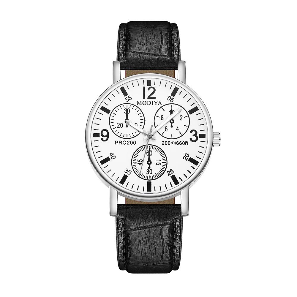 Men's High-End Quartz Watch with Leather Strap - Fashion Gift Timepiece
