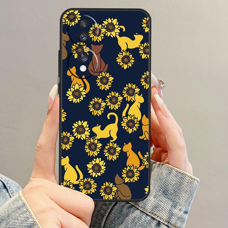 Beautiful Yellow Sunflower Case For Honor Magic 7 5 6 Lite Pro Honor 400 200 90 70 50 X9b X9a X8b X8a X8 X9 X9c Cover