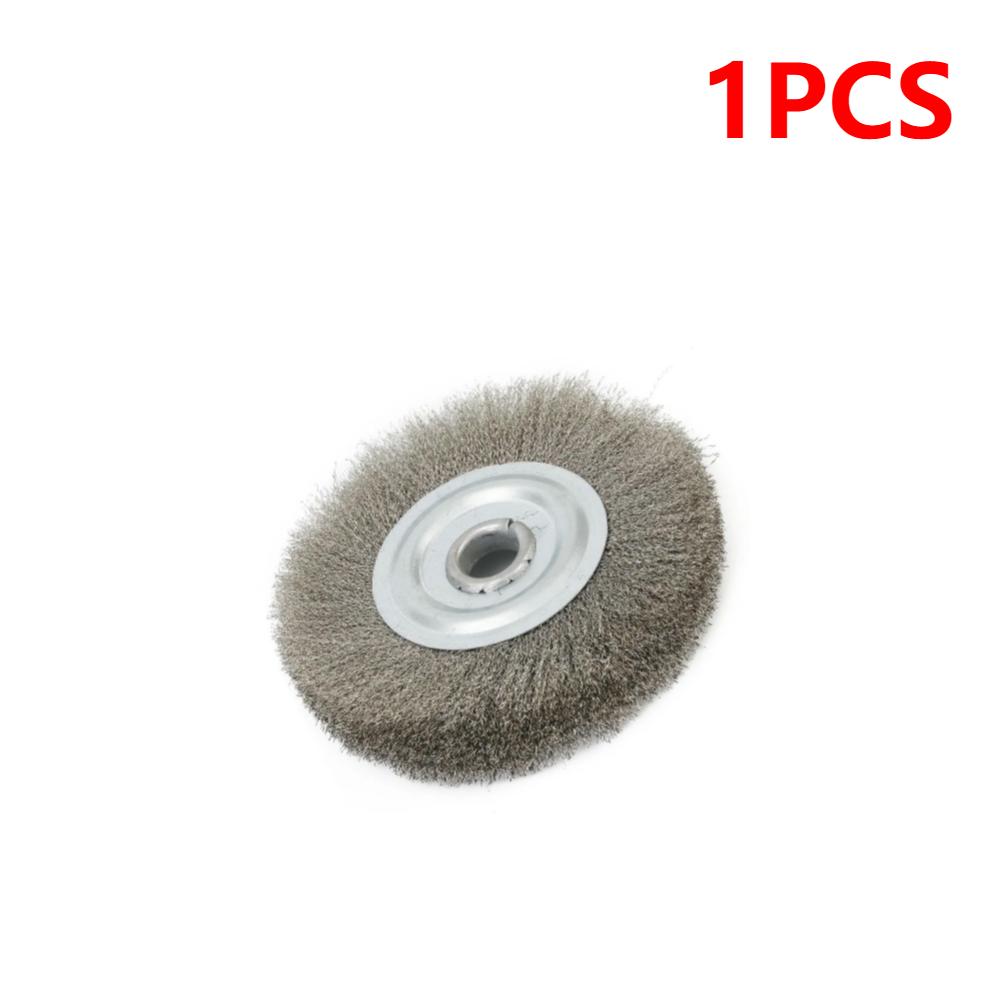

Wire Wheel Brush 5inch Crimped Stainless Steel Wheel Brush Bench Grinder Abrasive Tool 16mm Hole Drill Brush Polishing Tools