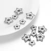 5pcs Gold Color Stainless Steel Big Hole Star Charms for DIY Jewelry Findings Necklace Bracelets Supplies Hoop Earrings Making