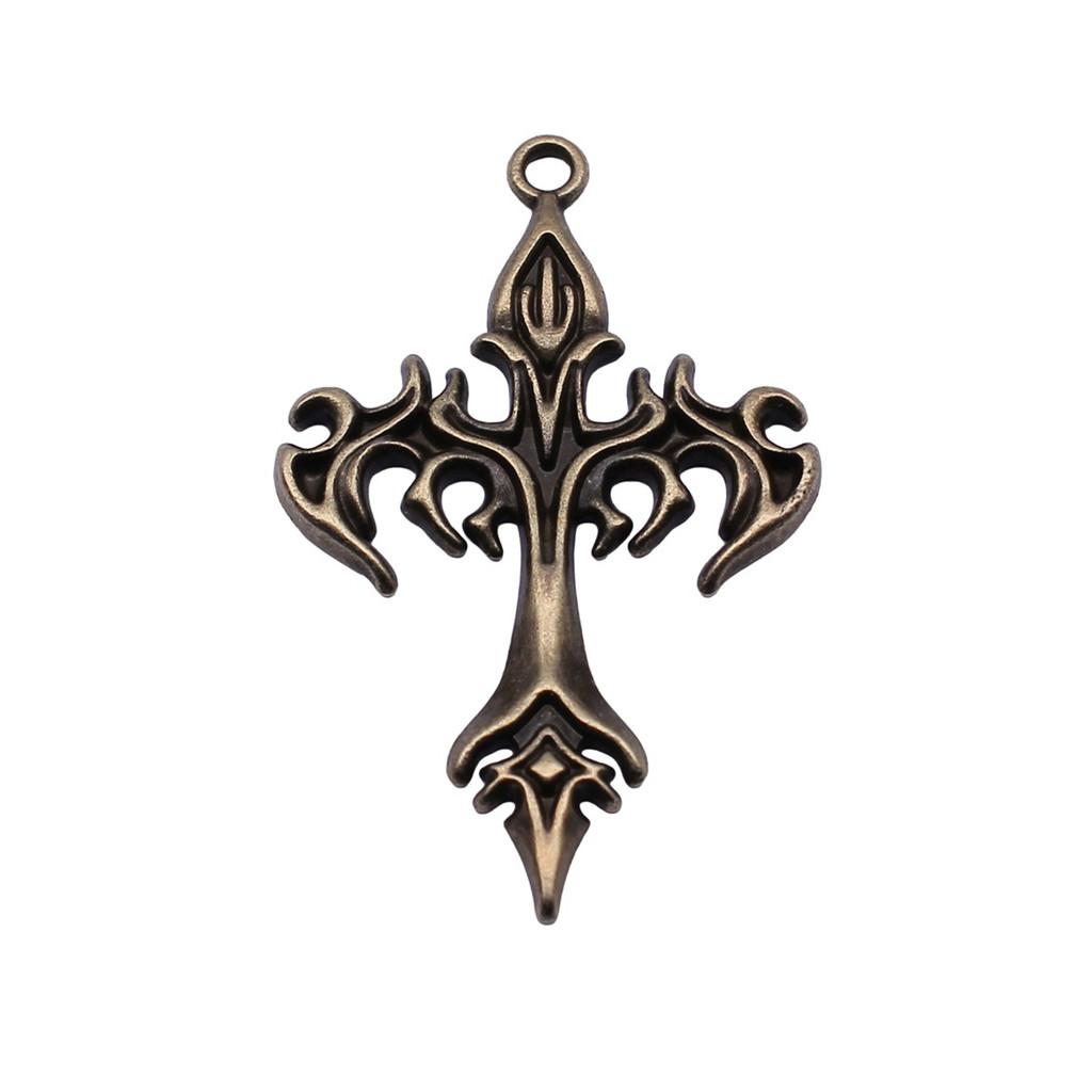 Hollow Cross Charms Multi Color Alloy Pendants For Gothic Christian Jewelry Accessories