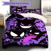 Gengar Pokémon Pattern Bedding Home Decoration Birthday Gift (1 * Duvet Cover + 2 * Pillowcase, Without Core)
