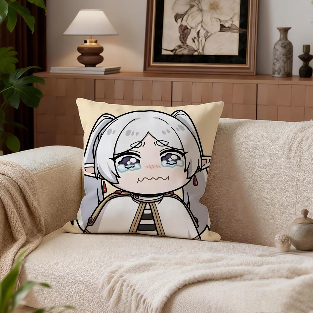 Frieren Beyond Journeys End Cushion Cover Cushion Cover Set 4Pcs 50x50 45x45 40x40 Pillowcase Decorative Sofa Home Decor