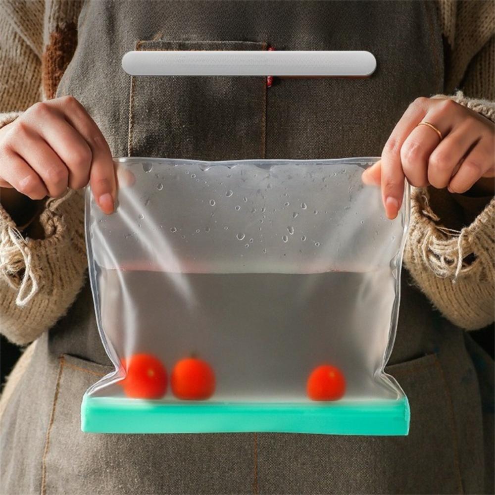 5 Stück/Set Wiederverwendbare Silikon-Lebensmittelaufbewahrungsbehälter Stand-Up-Design Umweltfreundliche Lebensmittelaufbewahrungstasche Reißverschluss Auslaufsicher