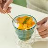 Drinkware Double Layered Christmas Tree Snowflake Glass Cup Glass Mug Milk Cup Christmas Gifts