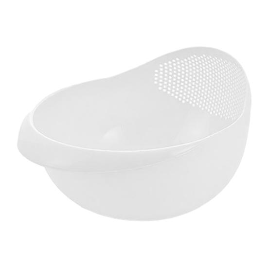Koszyk do płukania i odsączania ryżu Lekki Plastik spożywczy Dwupoziomowy Otwory drenażowe Warzywa Owoce Przechowywanie Kuchnia