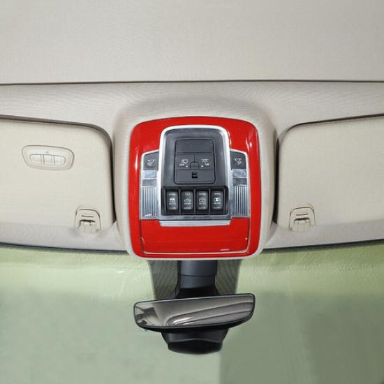 Fit For -2025 Dodge Ram 1500 ABS Red Roof Reading Light Lamp Cover Trim 2PCS