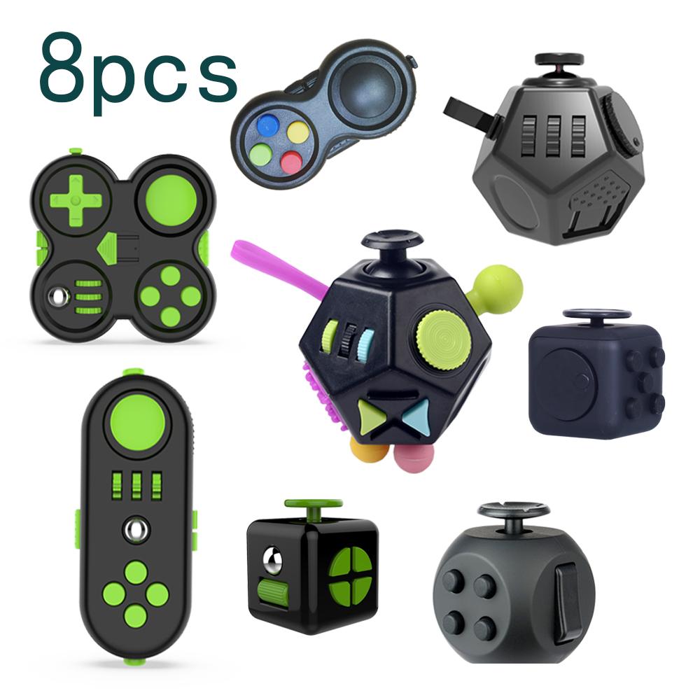 Toys Toys 8pcs Fidget Game Fidget ball Stress Reliever Squeeze Fun Desk Handle Finger Colorful Decompression Gift Present for Juvenile