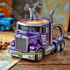 Tazza da caffè fatta a mano con motivo a camion