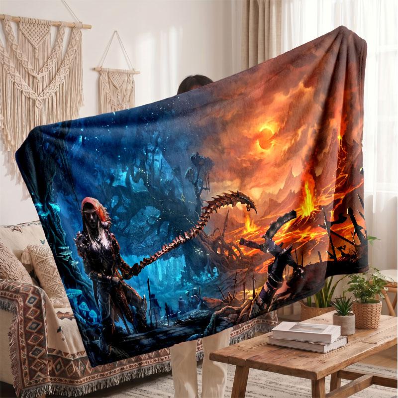 Warm Flannel BlanketWorld of Warcraft Soft Cozy Throw Blanket for Bedroom Couch
