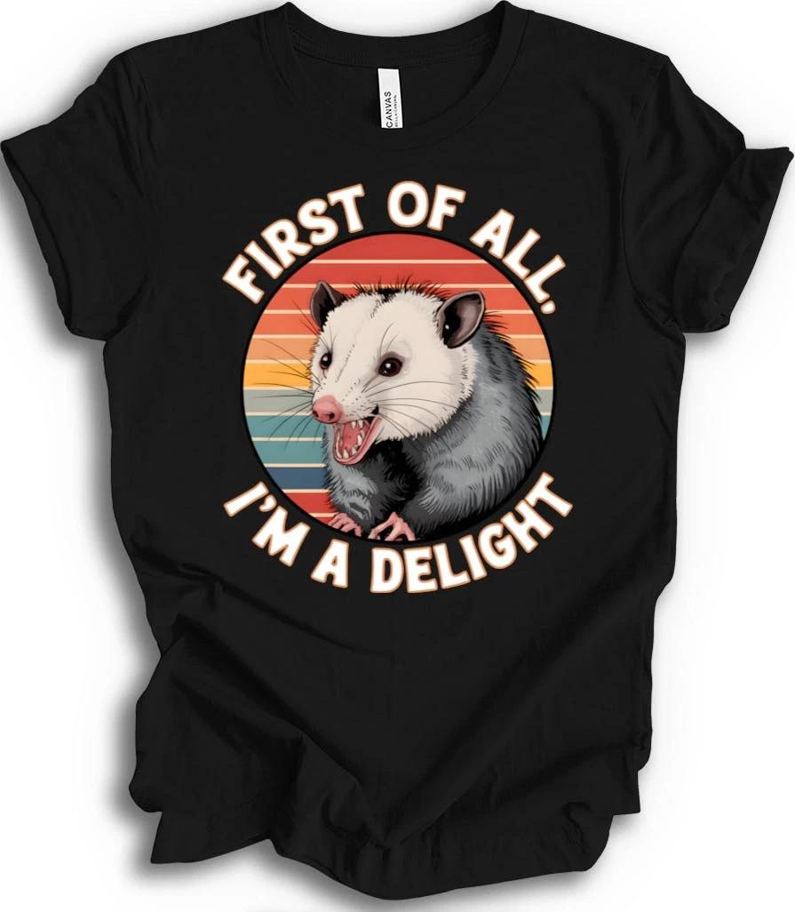 Sarcastic Possum Lover Funny Wildlife Meme Vintage Humor T shirt S