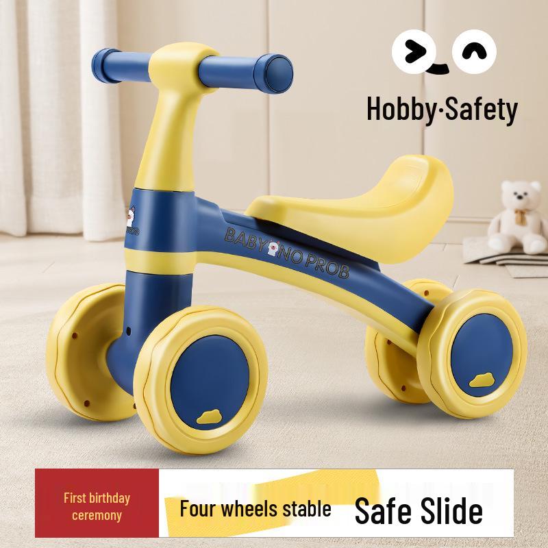 Beginner's Balance Bike & Walker for Kids Aged 1-3: 4-Wheel Strider Scooter