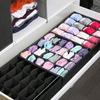 24Grids Fabric Foldable Storage Box for Sock, Underwear, Tie and Sock, Belt Storage Box Foldable Storage Box, Sock Underwear Organizer Dividers