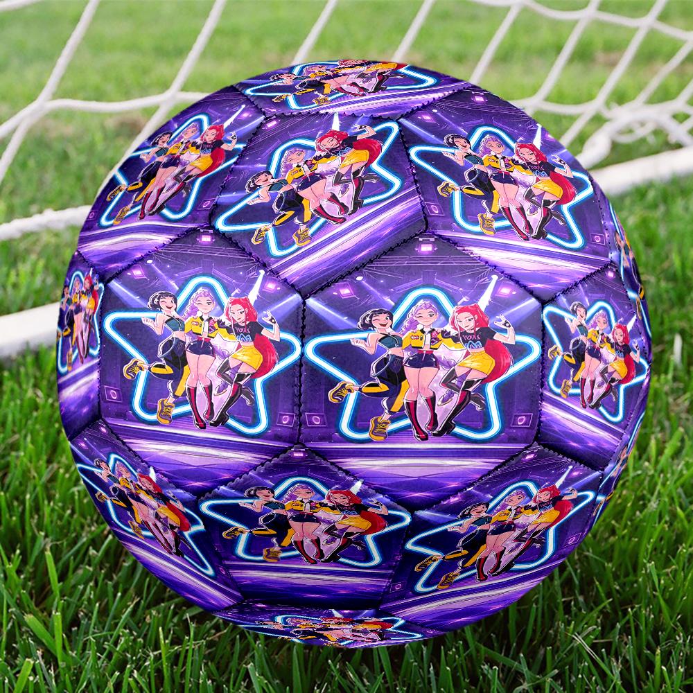 K-pop Demon Hunter Adventure Size 5 Soccer Ball,Indoor/Outdoor Suitable for Training Matches Tournaments Practice Games Perfect Gift for Fan