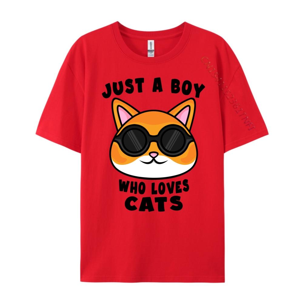 

Just A Boy Who Loves Cats Black Graphic Tees Unisex s T-Shirts Unisexs Clothing 2024 New In Tops And T-Shirts Vintage Style S