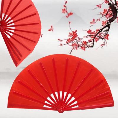 Duży Wentylator Dźwiękowy Kung Fu z Plastikową Kością do Występów Sztuk Walki Elegancki Ręcznie Składany Wentylator Sceniczny Rekwizyty Operowe Magiczne Wentylatory Letnie Chłodzące