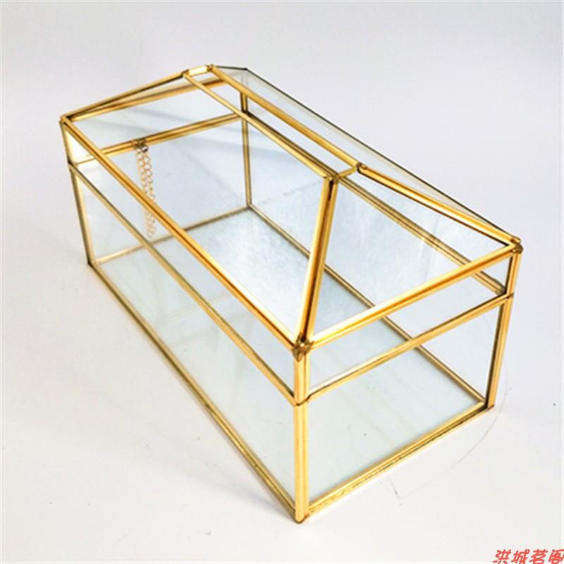 Glas Gold Große Taschentuchbox Papierhandtuchbox Zeichenpapierbox Europäische kreative Serviettenpapier Wohnzimmer Teetisch Dekor