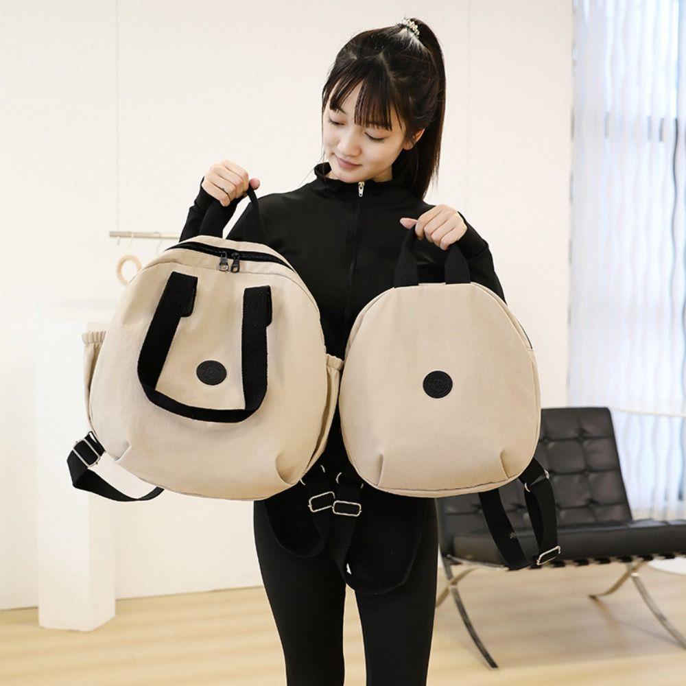 Korean Style Round Shape Shoulder Bag Large Capacity Fitness Bag Swimming Nylon Backpack Girls