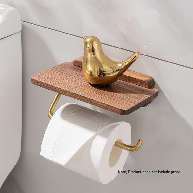 No-Punch Bathroom Tissue and Toilet Paper Holder Rack