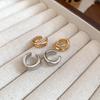 Metallic Round No-Piercing Ear Cuff: Simple, Fashionable, Light Luxury Earrings for Women