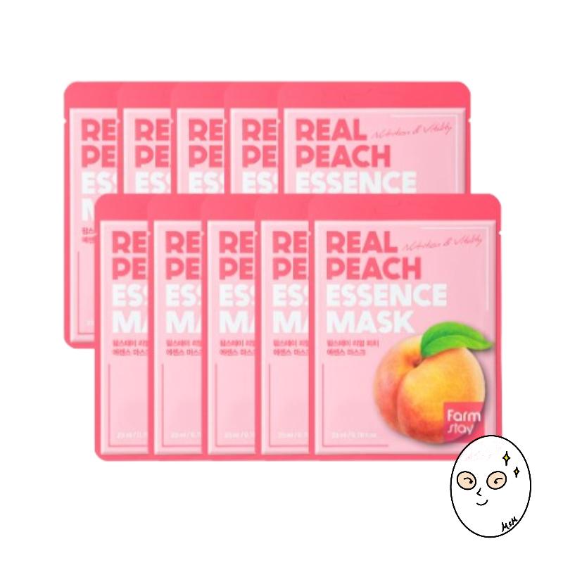 Farmstay Real Peach Essence Mask 10P