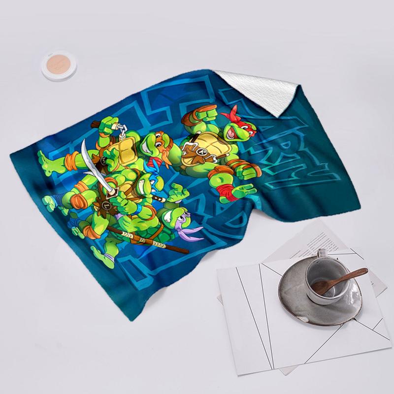proof beach towel with Teenage Mutant Ninja Turtles pattern - soft,absorbent,quick-drying,machine washable - perfect for swimming,camping,bathing