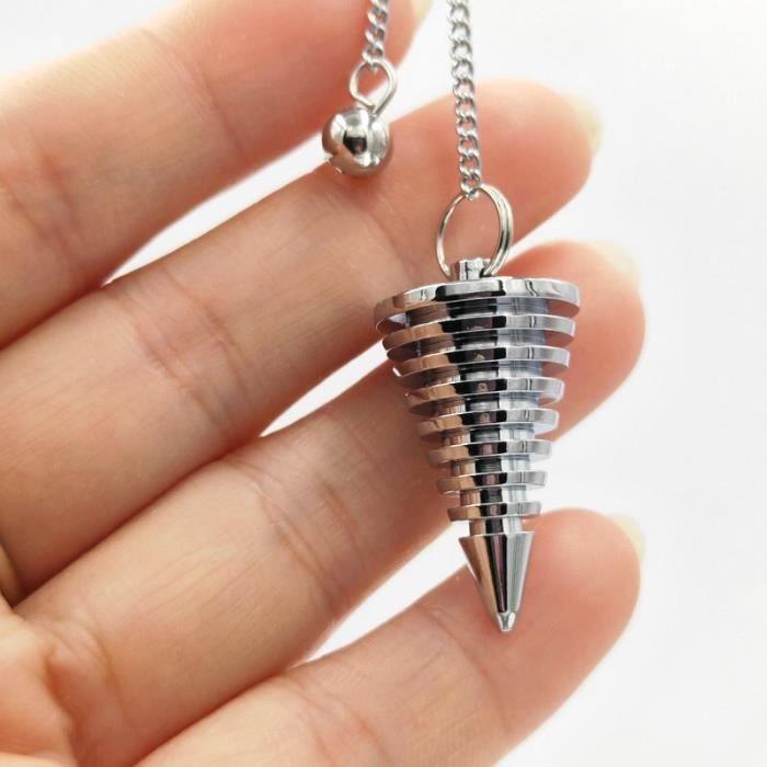 Pendule de Reiki pour homme, pendentif pyramide de radiesthésie, de guérison, spirituel, breloques en viande, amulette [2135CA8]