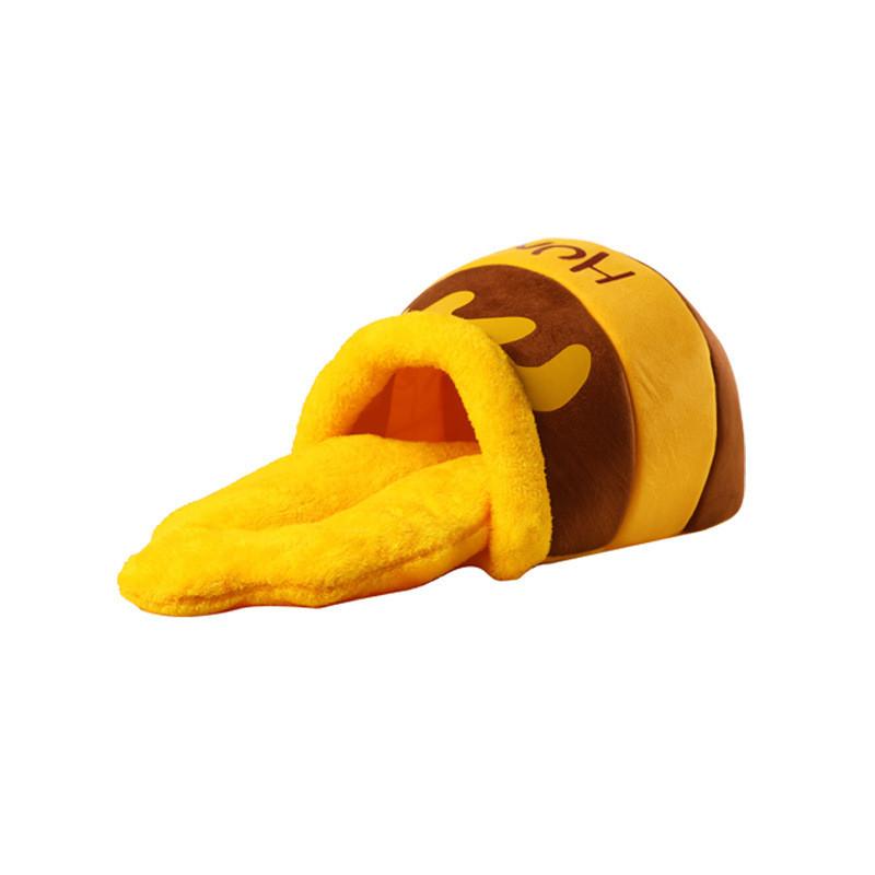 

Pet Cozy Honeycomb Cat Bed With Plush Fleece For Winter And Allseason Use S