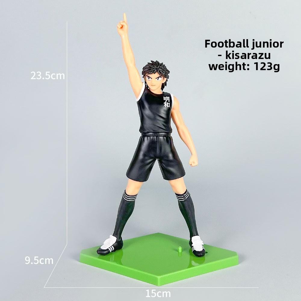 Captain Anime Tsubasa Character Playing Soccer Scene Model Ornament Desktop
