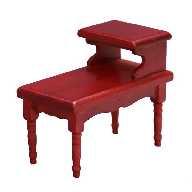 1PC Vintage Miniature Furniture 1:12 Dollhouse Wood Table Multifunction Cabinet Bookcase Model Toy Cupboard Dolls Accessories