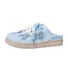 Wearing a bag head and half slippers, glacier blue pedal, refreshing summer new lazy shoes women