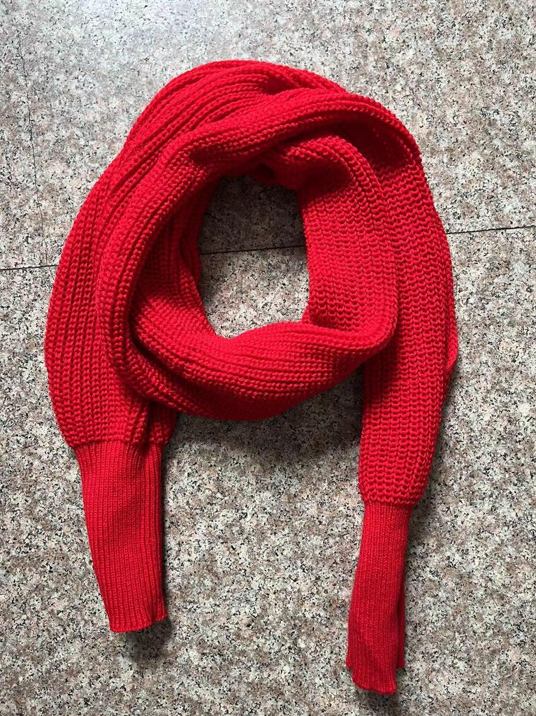 Unisex Knitted Shawl Sweater with Sleeves - Versatile Solid Color Cloak for Autumn and Winter Parties