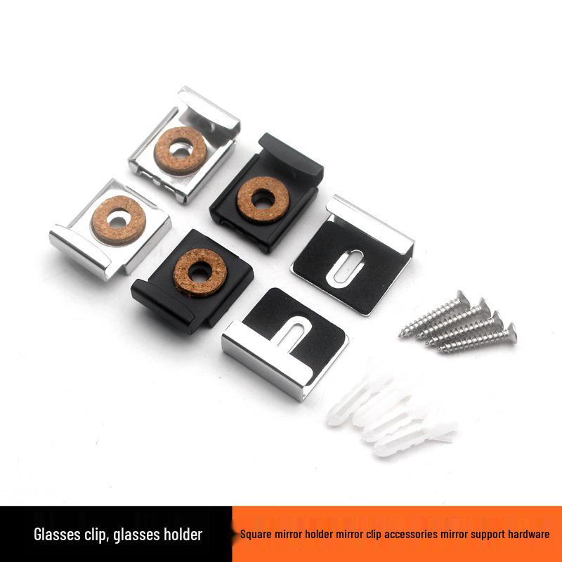Square Mirror Holder Clip for Bathroom – Fixing Accessory Hardware