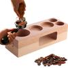 5-slot Coffee Powder Press Table Tamping Station 58mm Wood Natural Multifunctional Organizer Espresso Bar Accessories