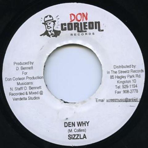 

7inch Record SIZZLA - Den Why Don Corleon 2005 Jamaica Reggae, Ska & Dub