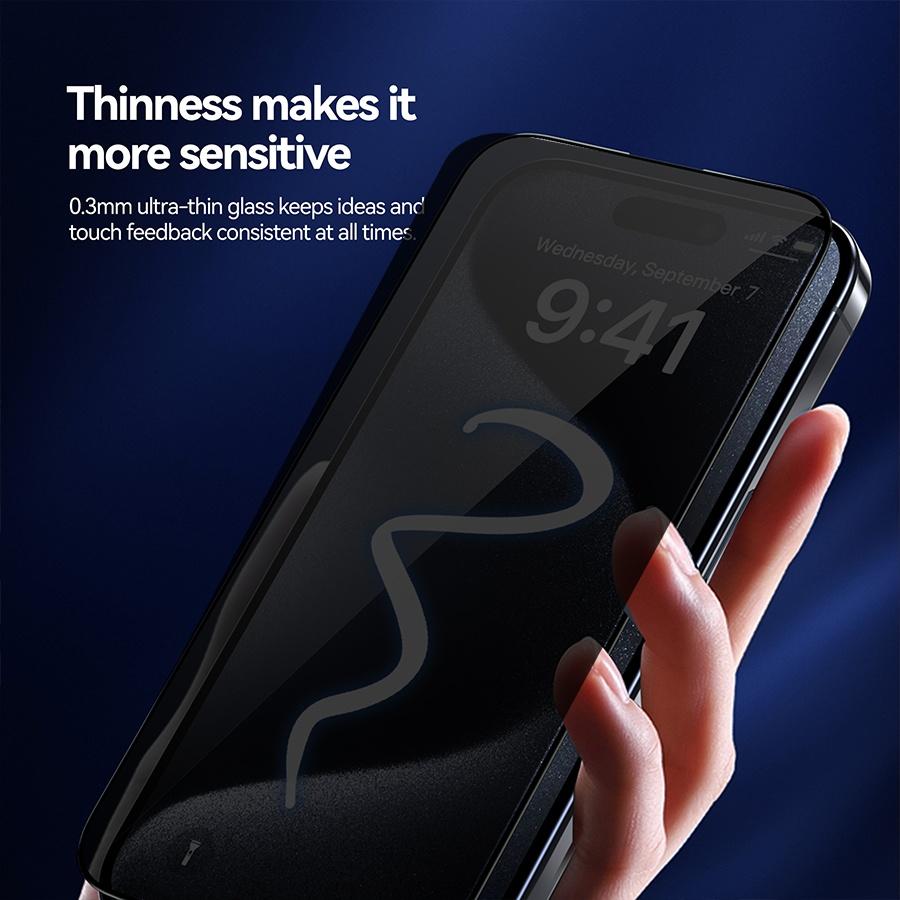 3pcs Magic Box Dust Proof Privacy Tempered Glass For iPhone 17 Pro Max Air 16 Pro Max 15 Pro Max 14 13 12 Pro Max Plus 16e Screen Protector