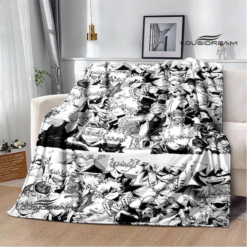 Decke mit Cartoon-Aufdruck „My Hero Academia“, warme Flanelldecken, weiche und bequeme Decke, Reisedecke für Zuhause, Geburtstagsgeschenk